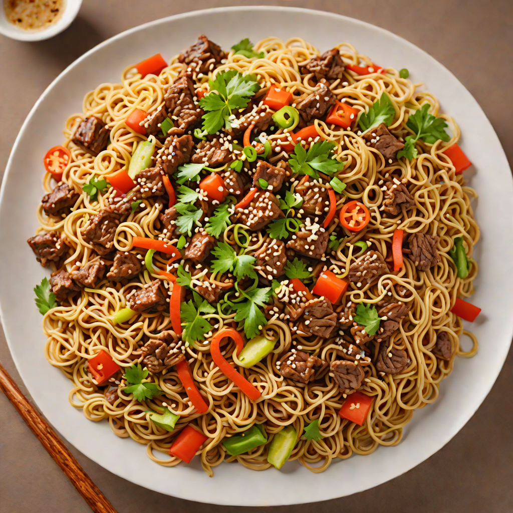 Stir-Fried TikTok-Inspired Spicy Beef Noodles