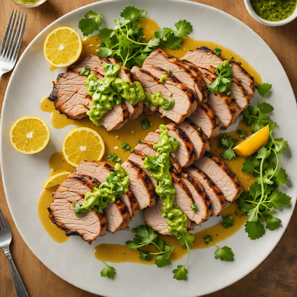 Citrus-Marinated Grilled Pork with Mojo Verde Sauce