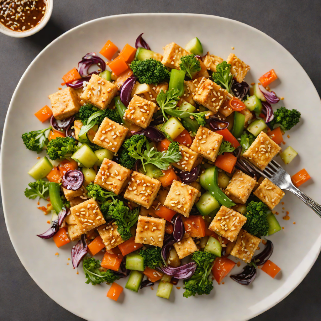 Stir-Fried Tofu with Garlic and Seasonal Vegetables