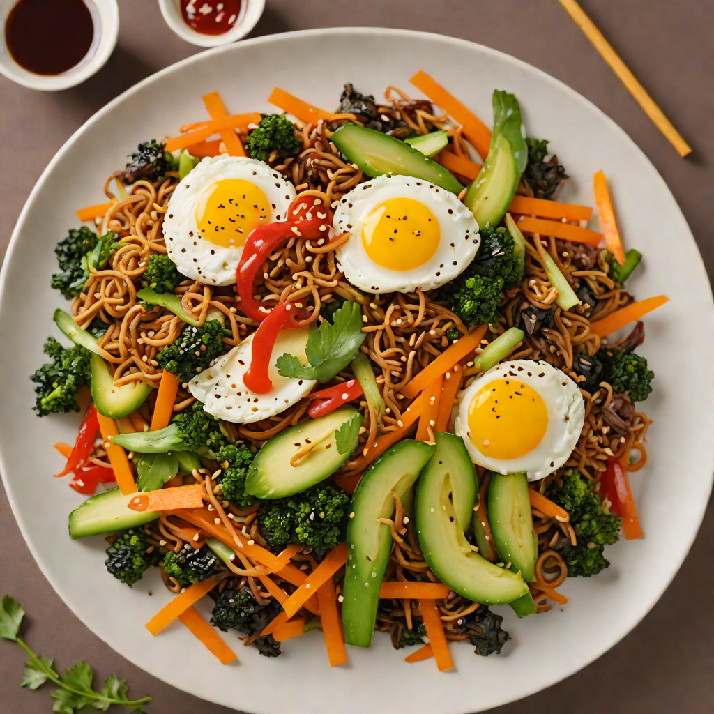 Stir-Fried Bibimbap Vegetables with Gochujang Sauce