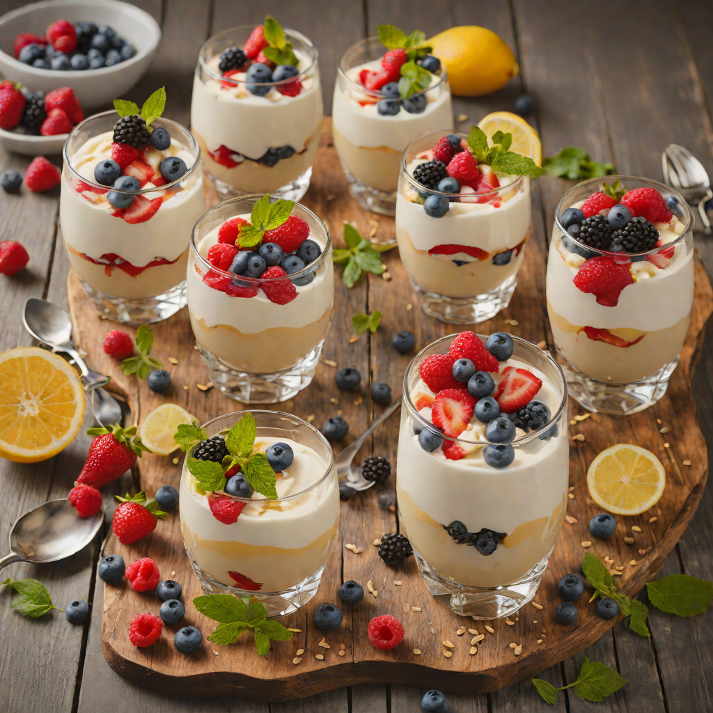Honey-Lemon Yogurt Parfaits with Fresh Berries