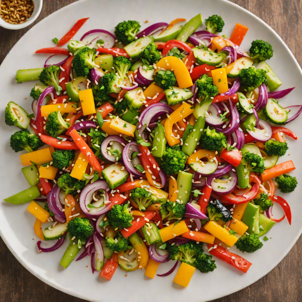 Quick Stir-Fried Rainbow Veggies with Garlic Soy Glaze