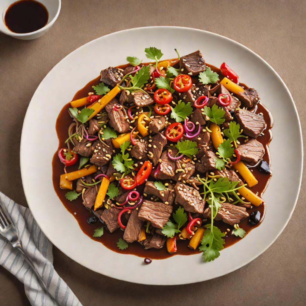 Kangaroo Stir-Fry with Pepperberry and Kakadu Plum Sauce