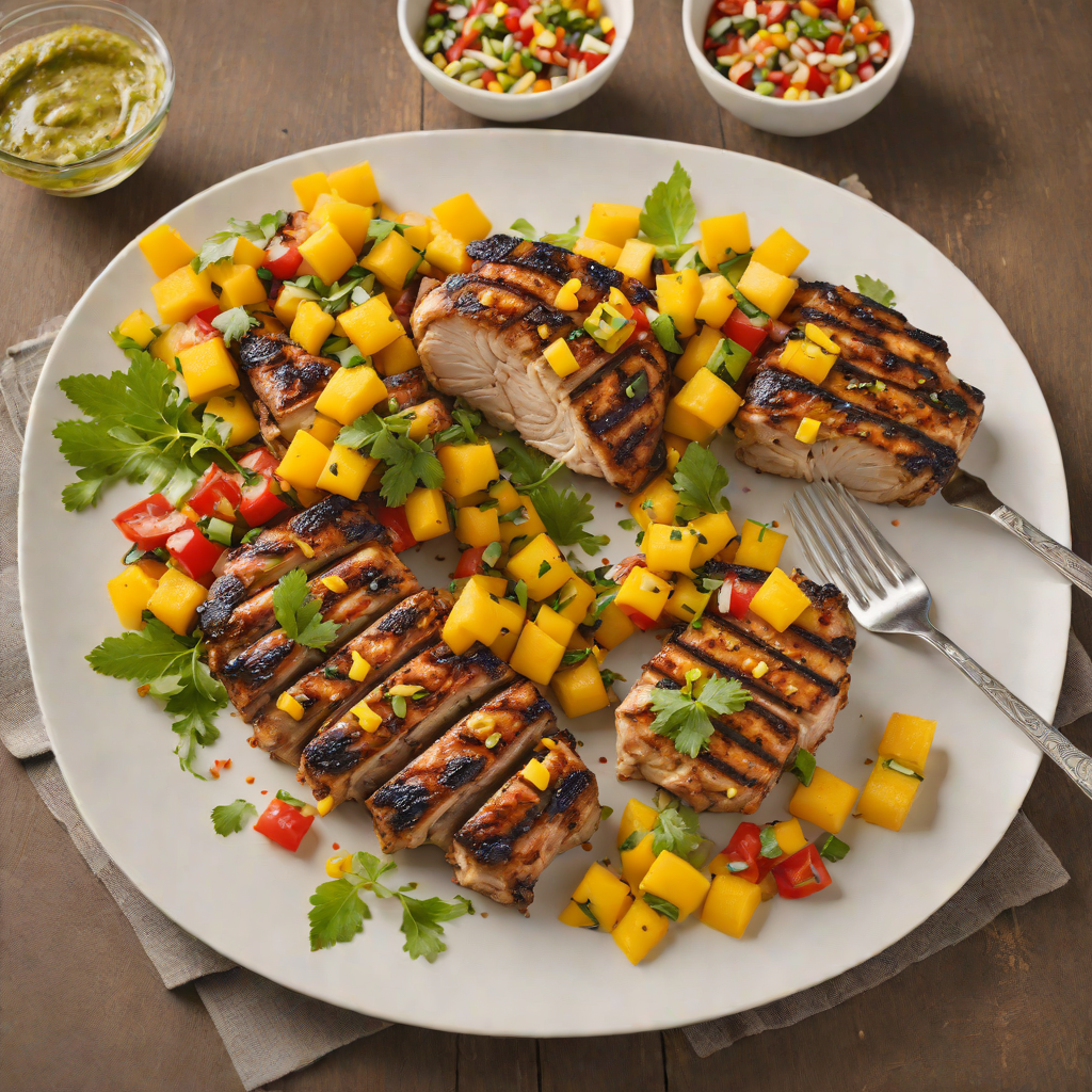 Grilled Jamerican Jerk Chicken with Mango Salsa