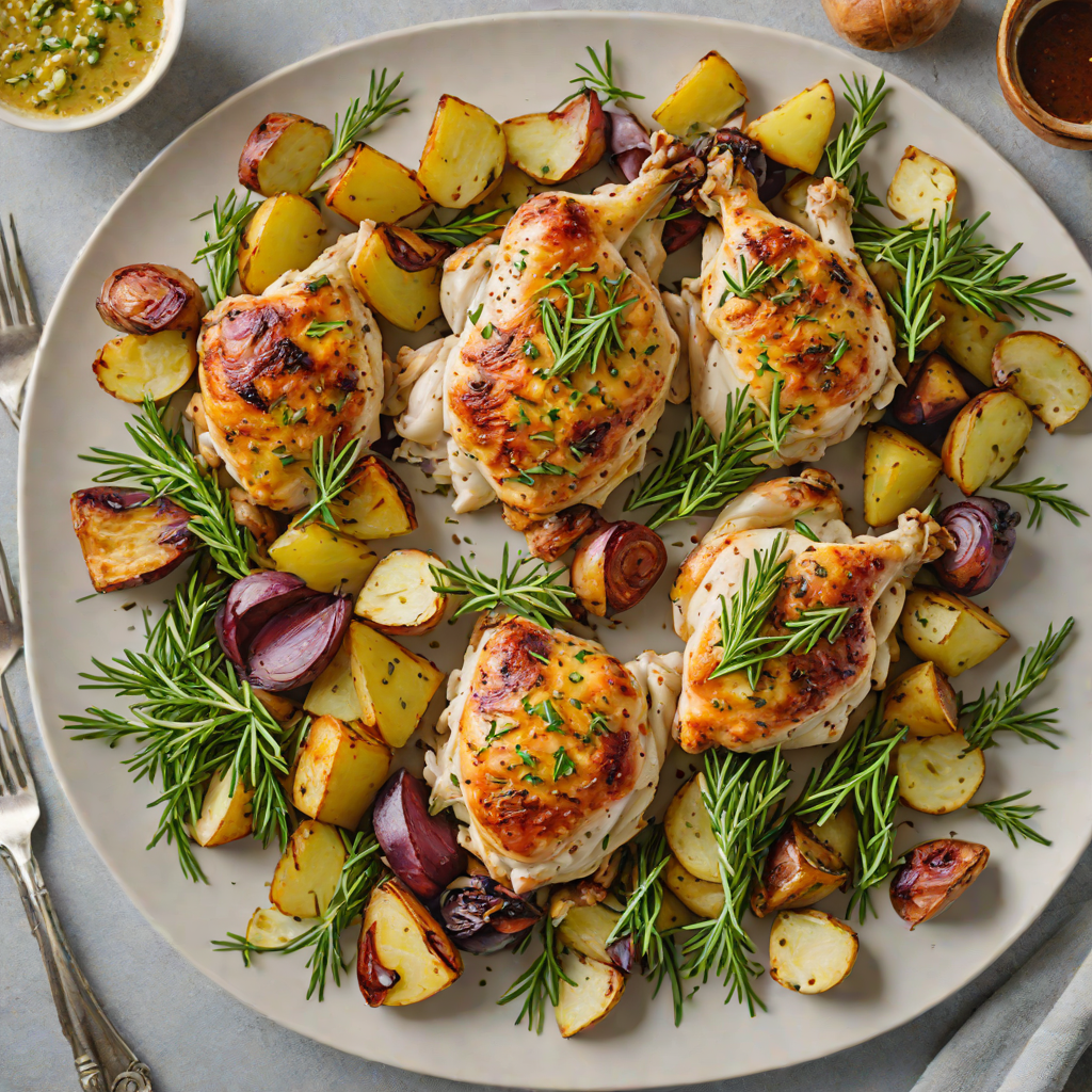 Rosemary Garlic Sheet Pan Chicken with Roasted Potatoes