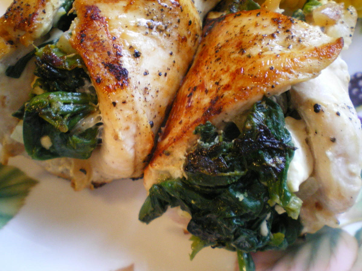 Lemon-Herb Stuffed Chicken with Spinach and Feta