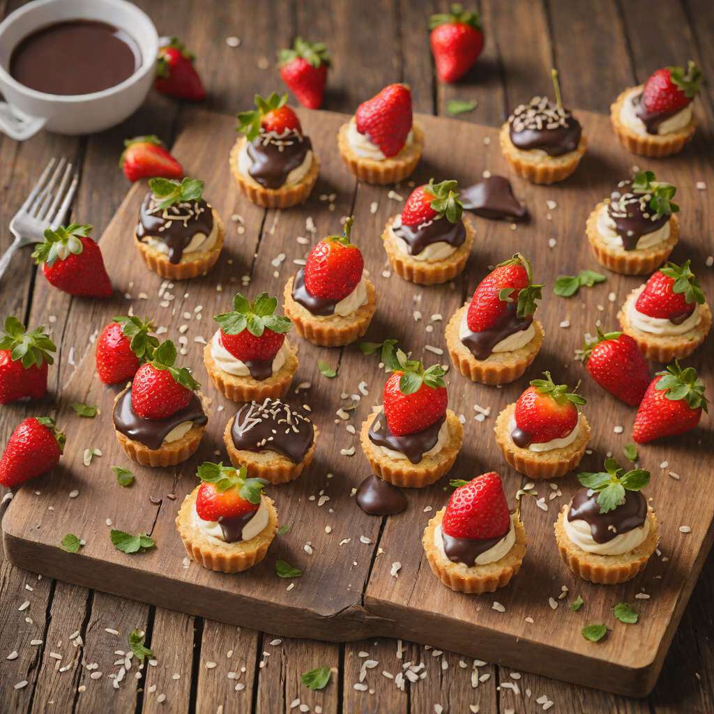 Mini Chocolate-Dipped Strawberry Cheesecake Bites