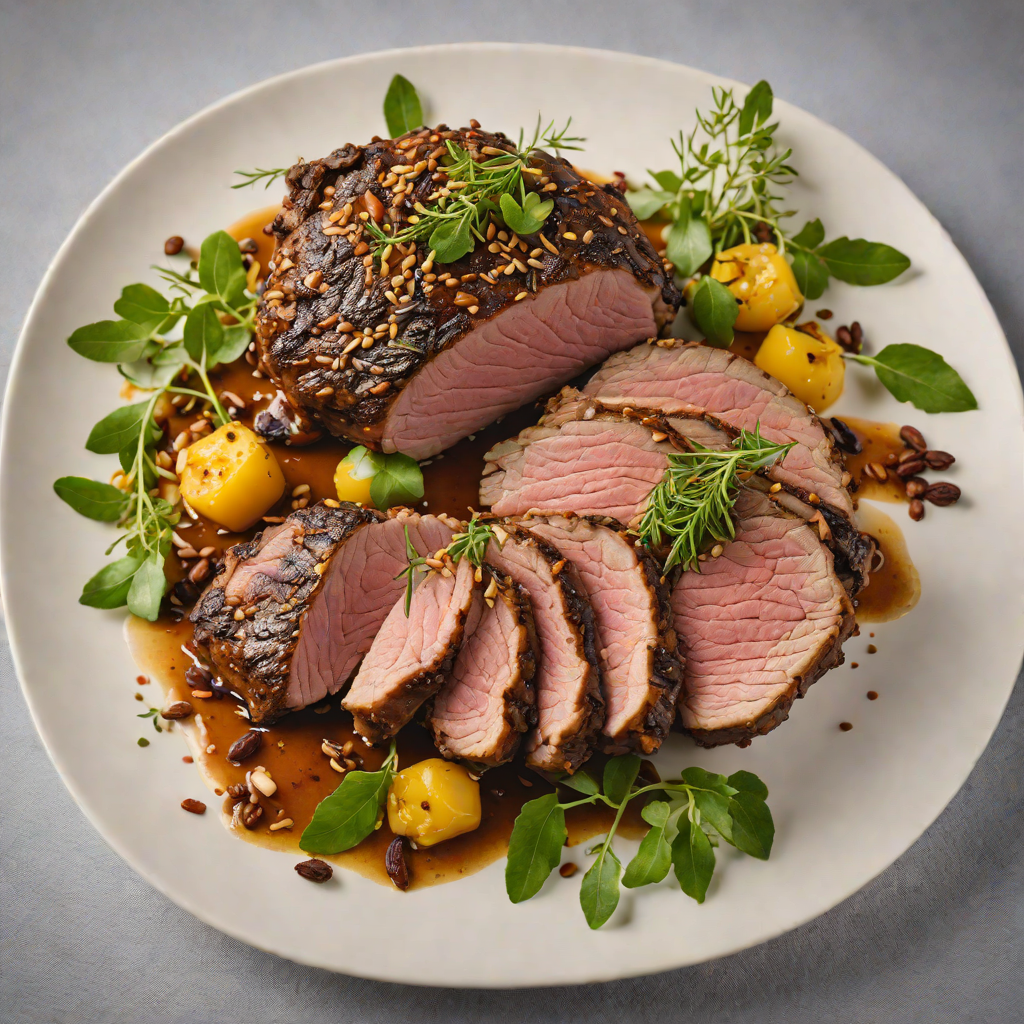 Slow-Roasted Lamb Shoulder with Wattleseed and Eucalyptus Rub