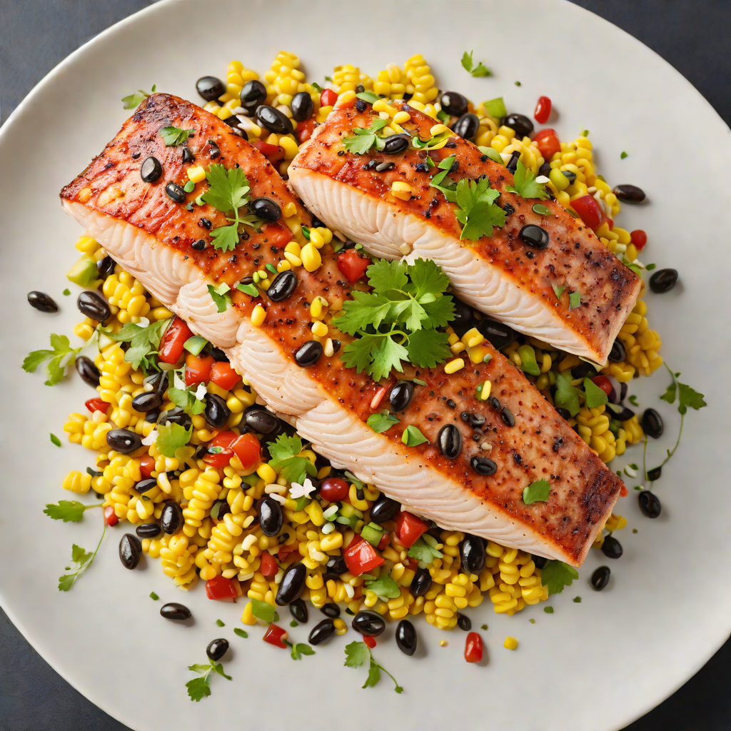 Pan-Roasted Gulf Red Snapper with Charred Corn and Black Bean Succotash