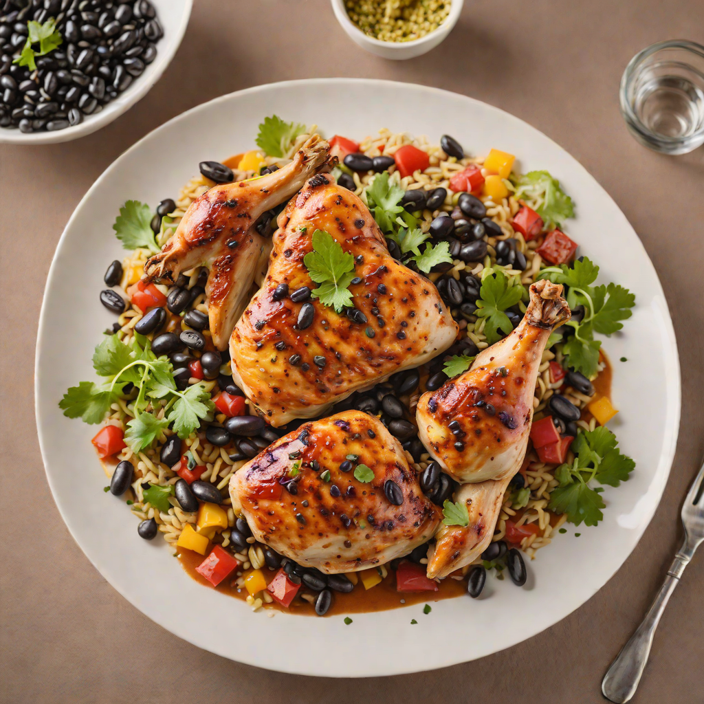 Roasted Southwest Chicken with Cumin-Spiced Black Beans