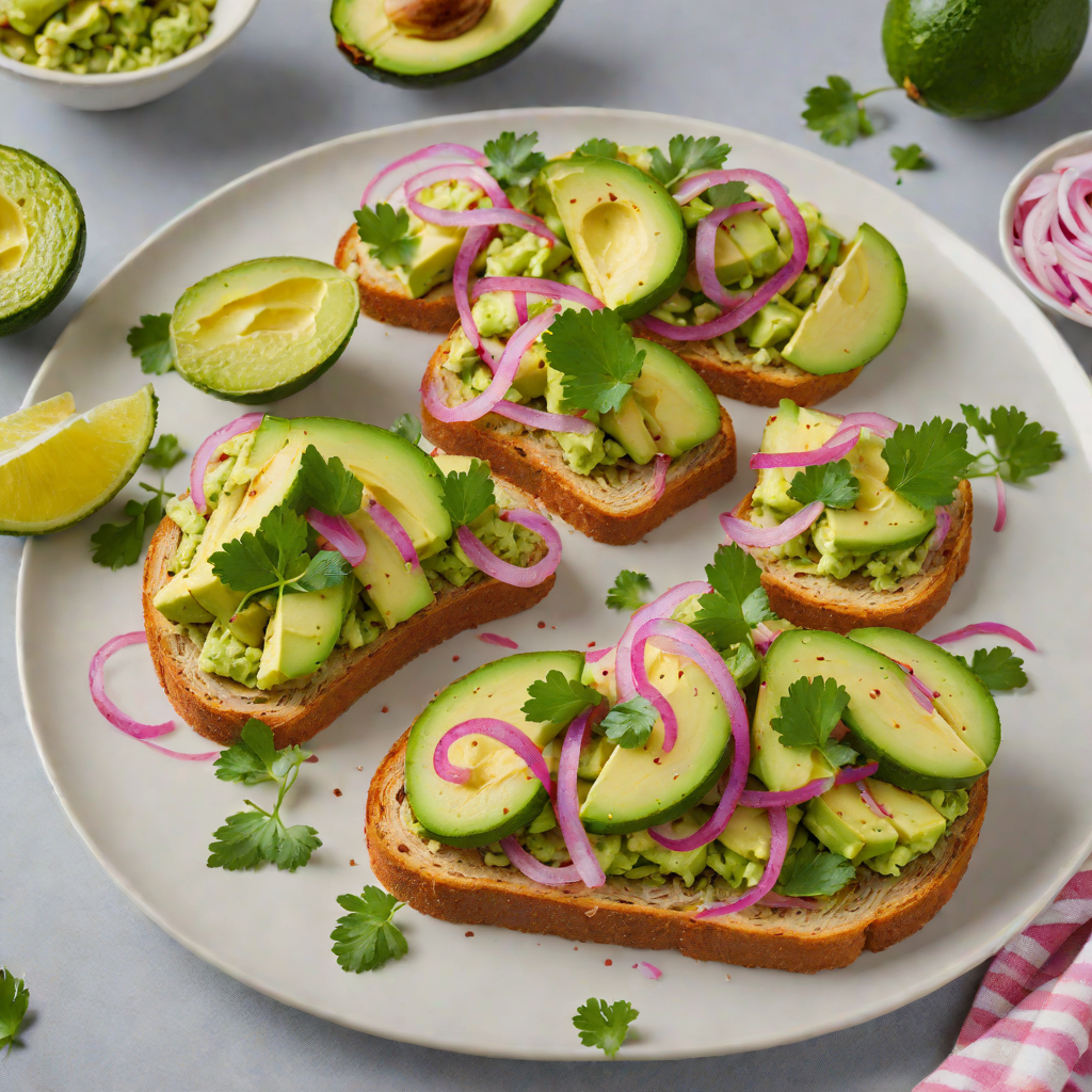 Cilantro-Lime Avocado Toast with Pickled Red Onions
