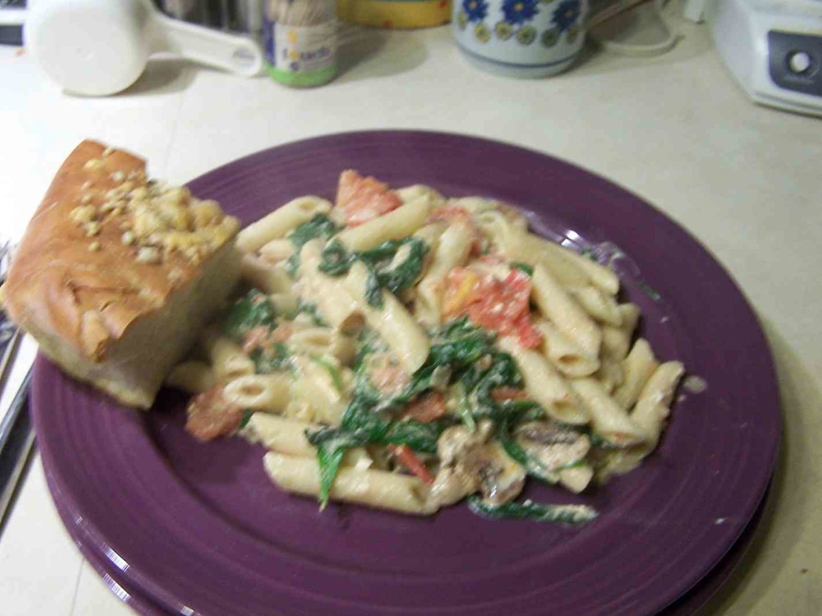 Half-Cheese Spinach Pasta