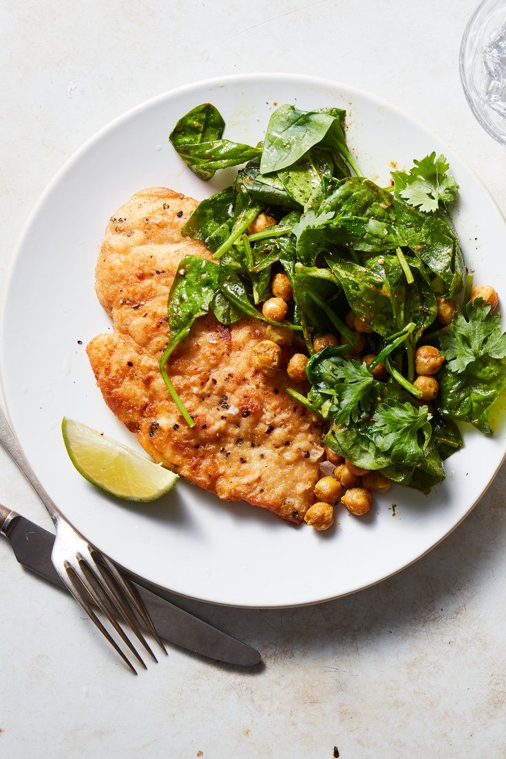 One-Pan Spiced Chicken with Roasted Chickpeas and Spinach