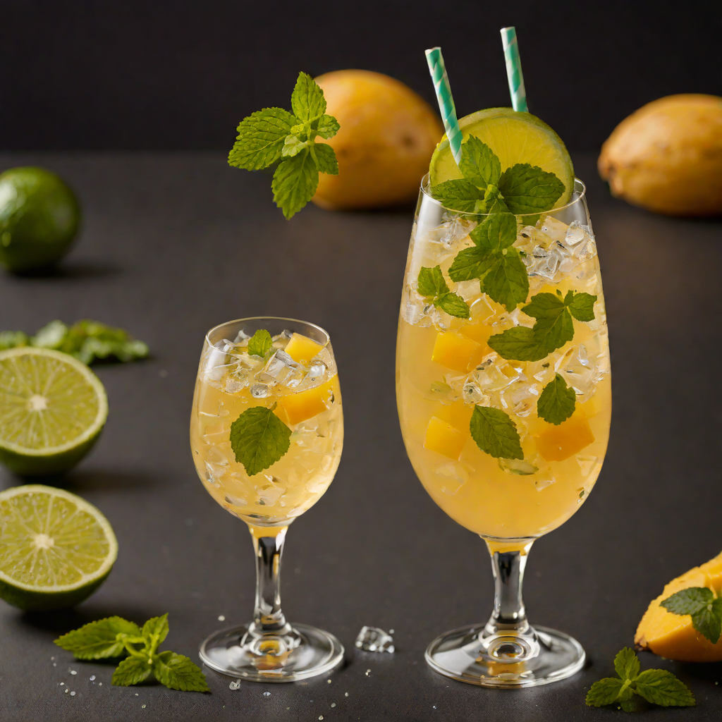 Mango-Lime Sparkler with Mint and Soda