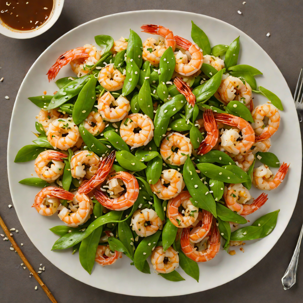Quick Stir-Fried Ginger Garlic Shrimp with Snow Peas