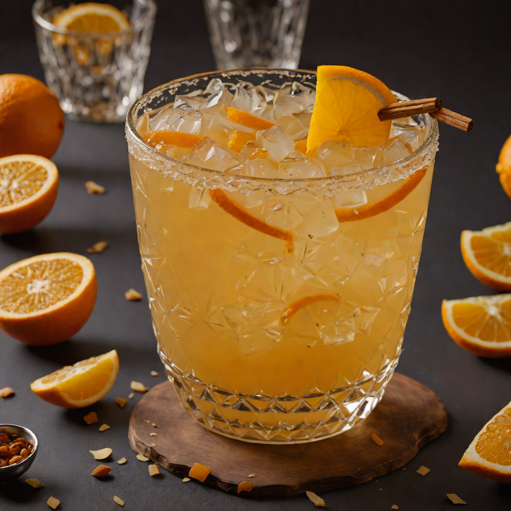 Citrus-Spiced Whiskey Sour with Orange Peel