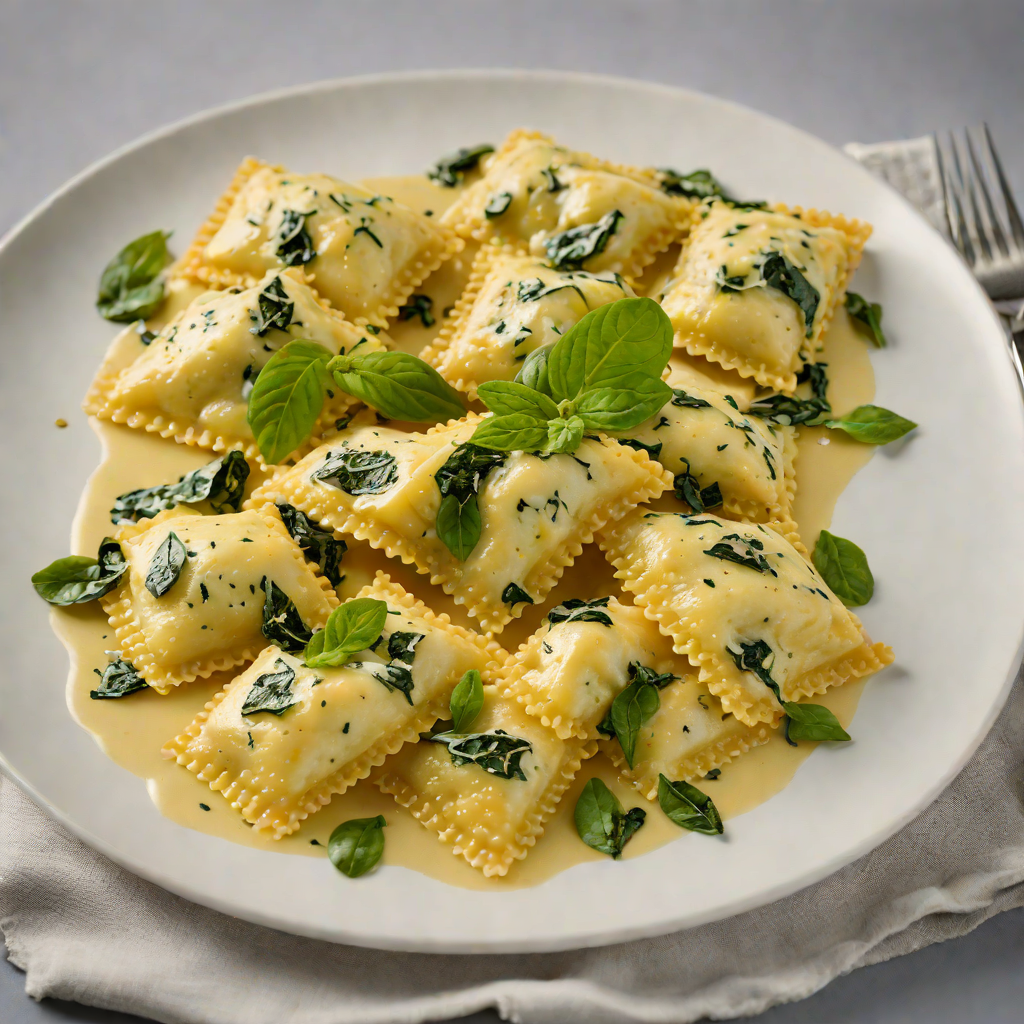 Half-Baked Ricotta and Spinach Ravioli with Sage Butter