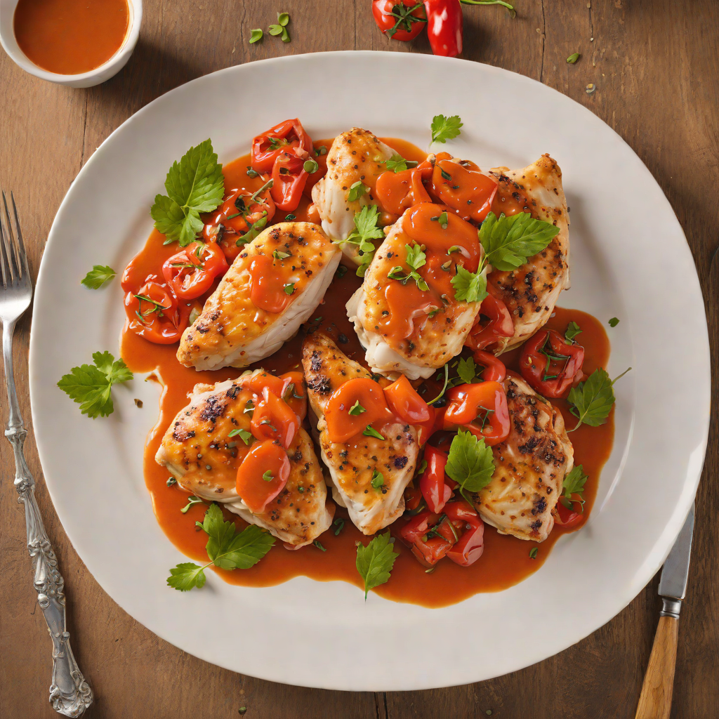 Pan-Seared Chicken with Red Pepper Sauce