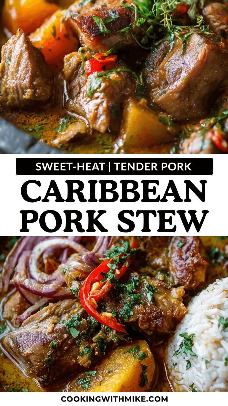 Caribbean-Style Braised Pork with Pineapple and Scotch Bonnet