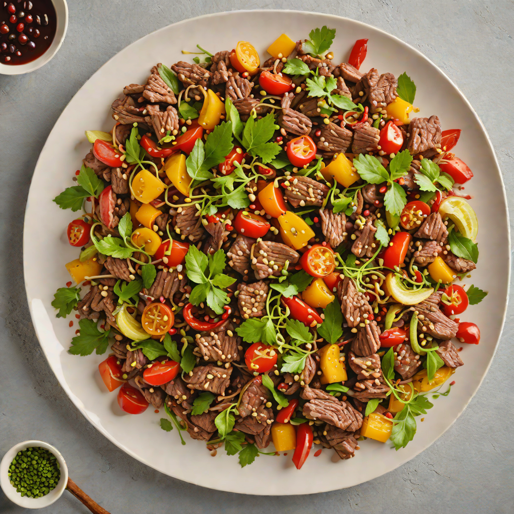 Beef Kangaroo Stir Fry with Bush Tomato and Native Pepperberry