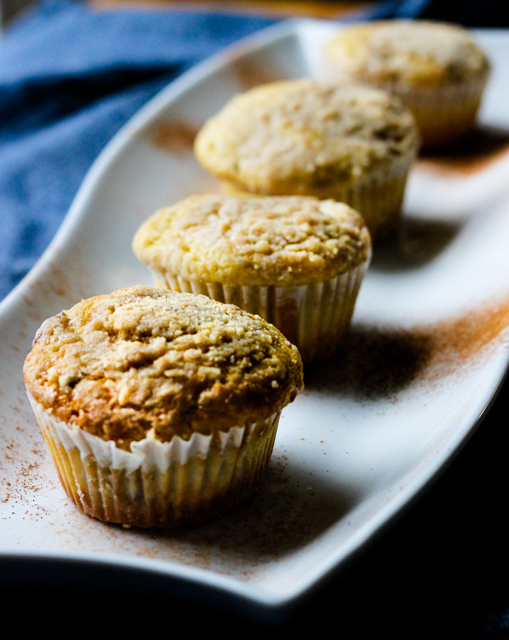 Mini Apple Cinnamon Muffin Towers with Maple Glaze