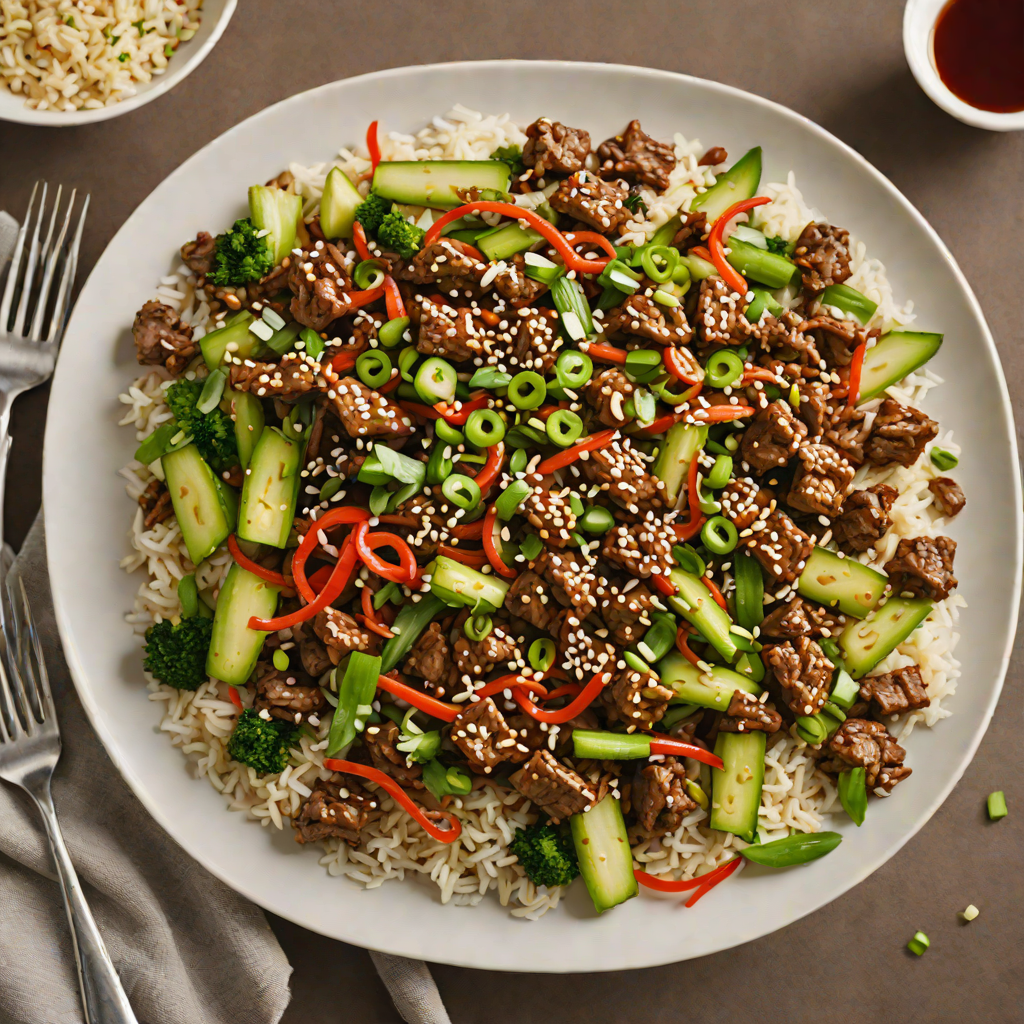 Korean-Inspired Spicy Beef Stir Fry with Scallions and Sesame