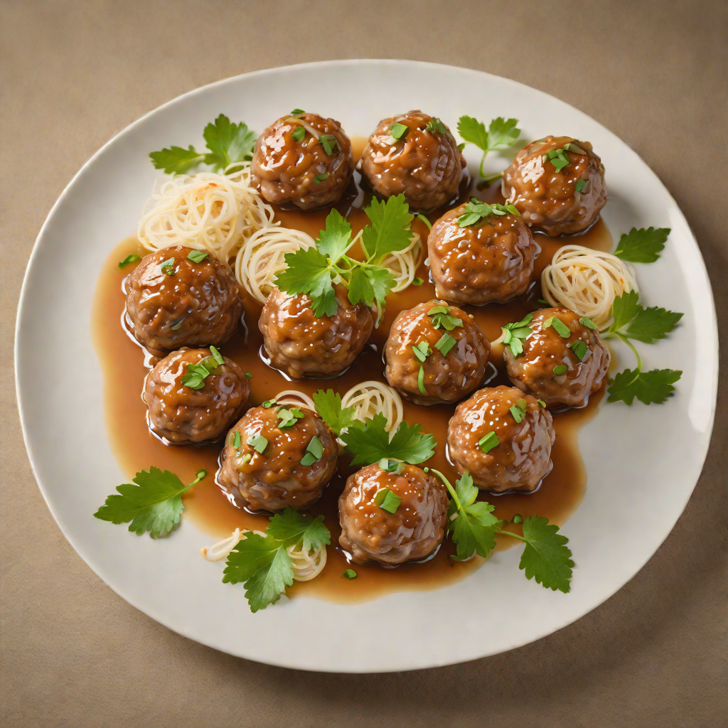 Steamed Lemongrass Pork Meatballs with Pickled Daikon