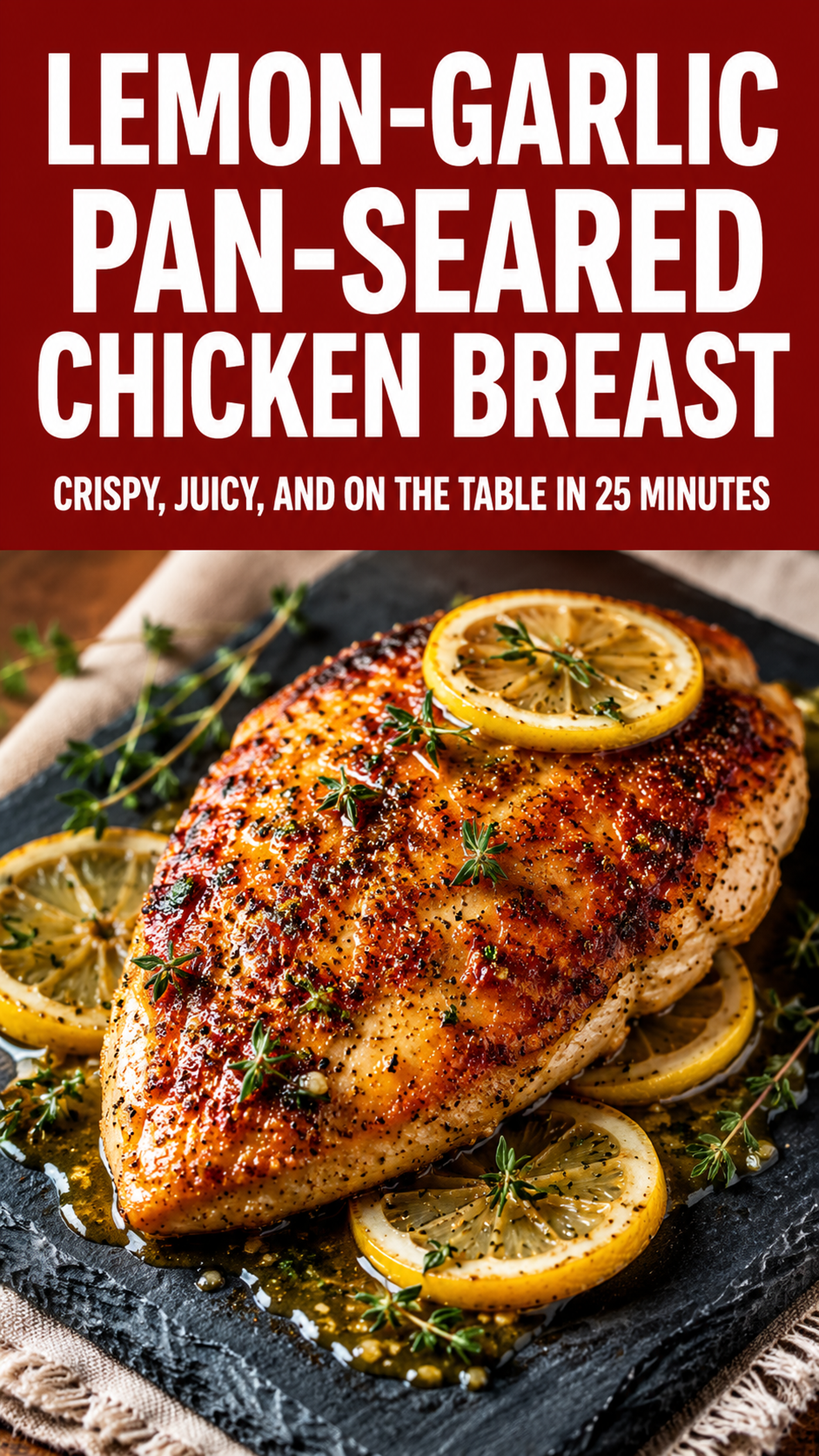 Pan-Seared Chicken Breast with Lemon and Thyme Butter