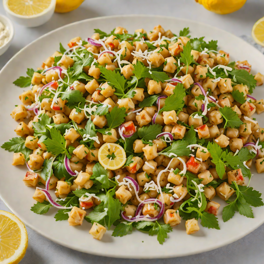Herbed Lemon Chickpea Salad with Tahini Dressing