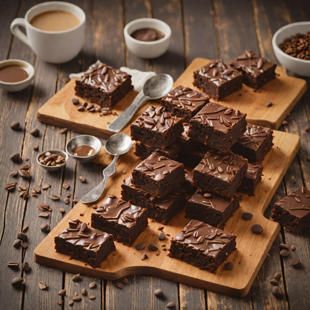 Espresso-Infused Dark Chocolate Brownie Bars