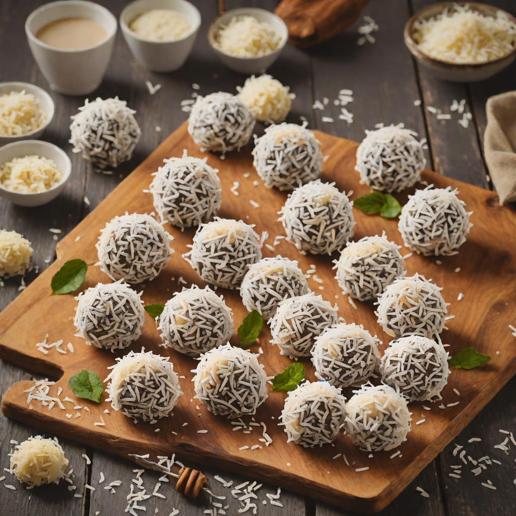 No-Bake Lamington Balls with Coconut Coating