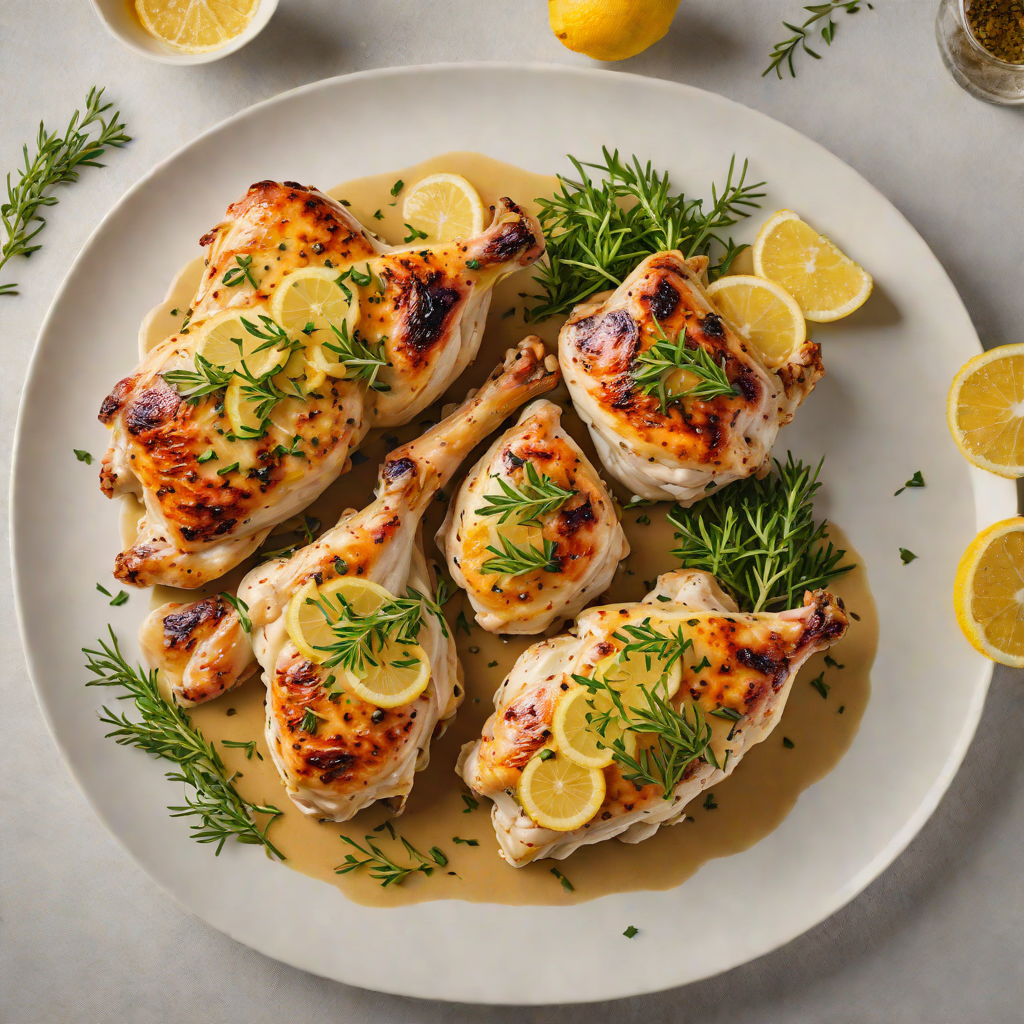 Cast Iron Pan-Seared Chicken with Lemon Thyme Sauce