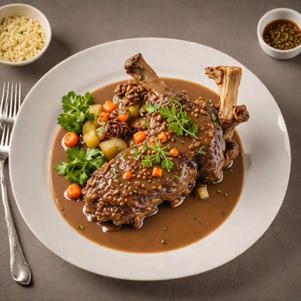 Slow-Cooked Lamb Shank with Native Wattleseed Gravy