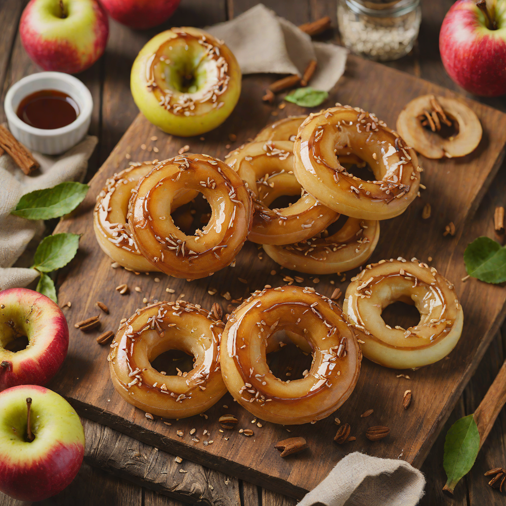 Honey-Glazed Baked Apple Rings with Cinnamon