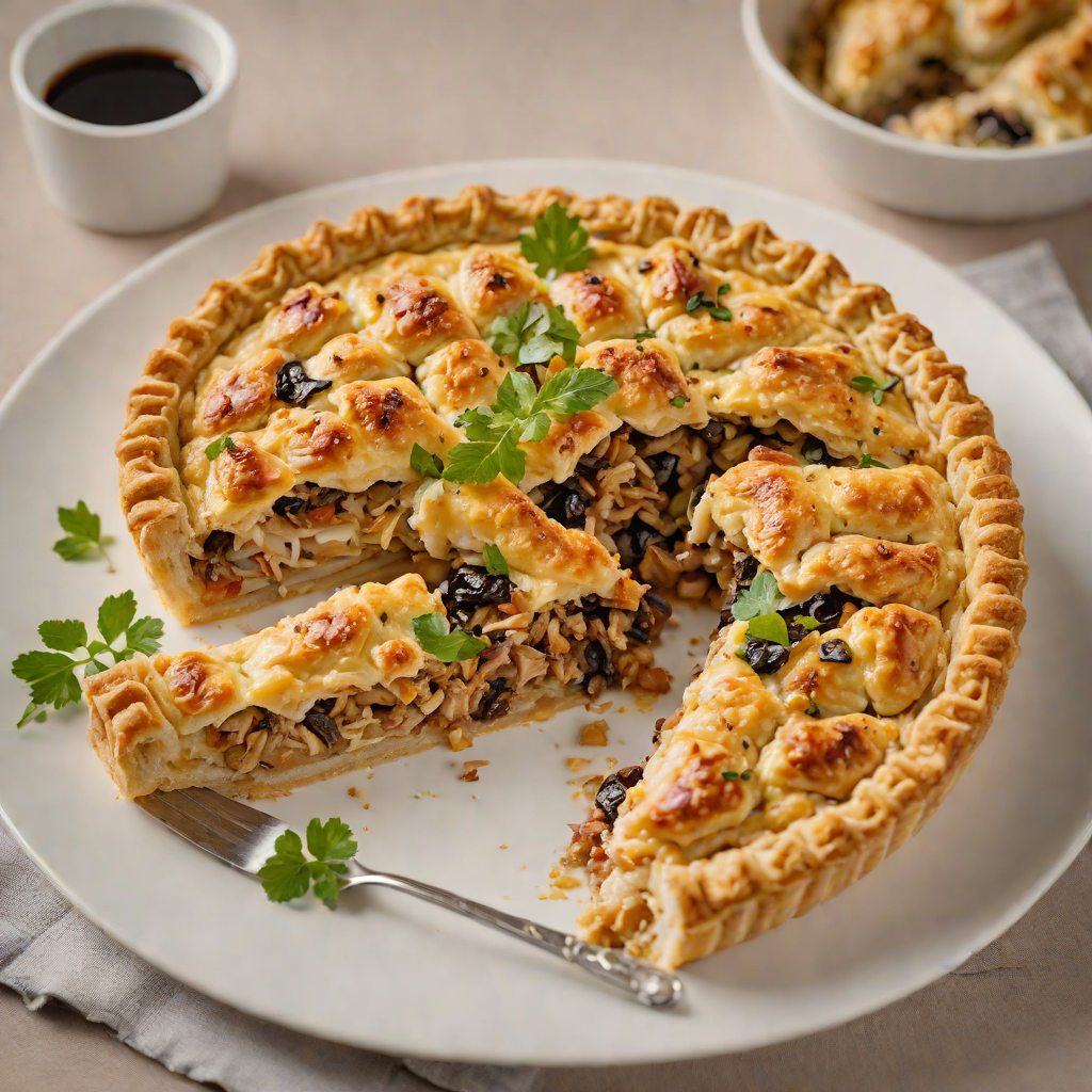 Chicken and Vegemite Pie with Puff Pastry Crust