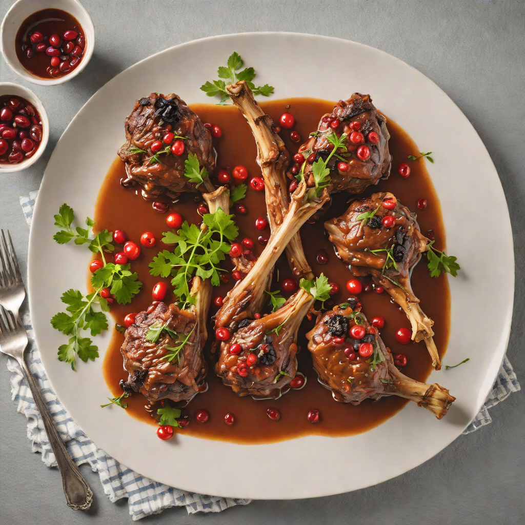 Slow-Cooked Lamb Shanks with Native Pepperberry