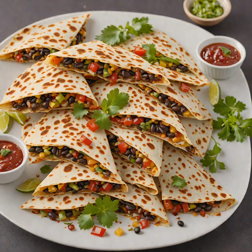 Cool Arcade-Style Spicy Black Bean Quesadillas