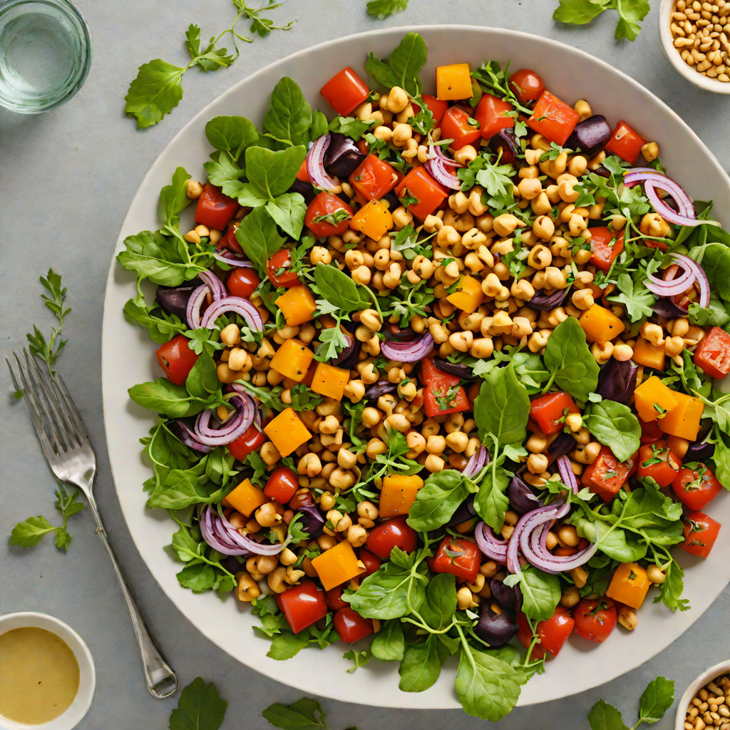 Masonry-Style Roasted Vegetable and Chickpea Salad
