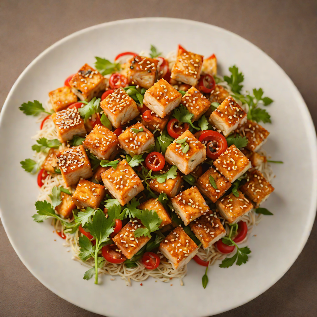 Thermal Tile-Inspired Crispy Tofu Stir Fry