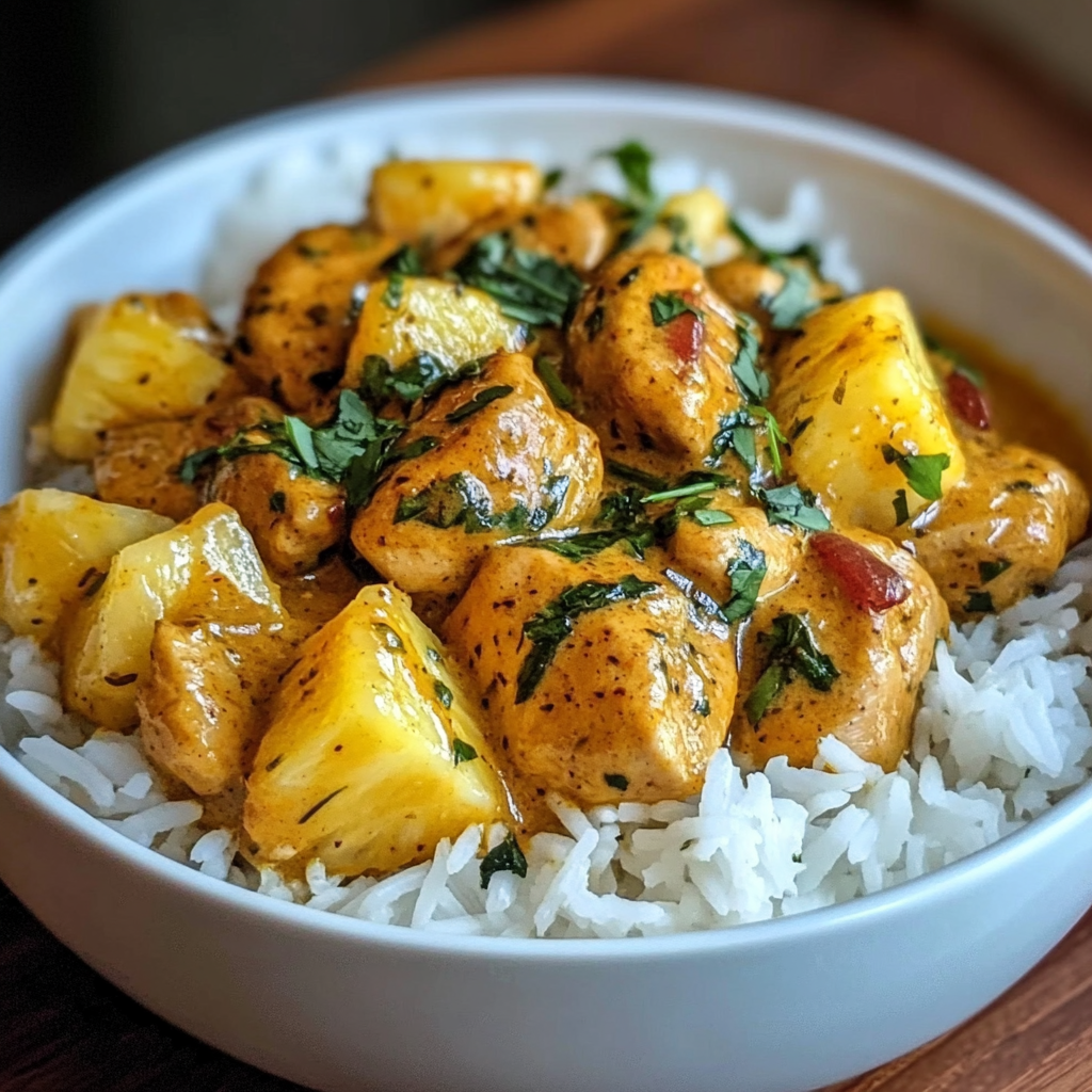 Spiced Curried Pineapple and Chicken Skillet