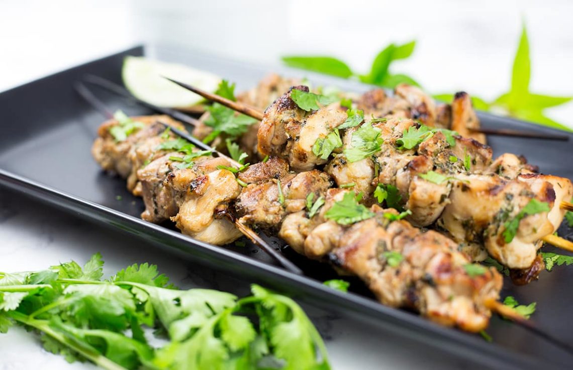 The Best Sweet and Spicy Thai Chicken Skewers