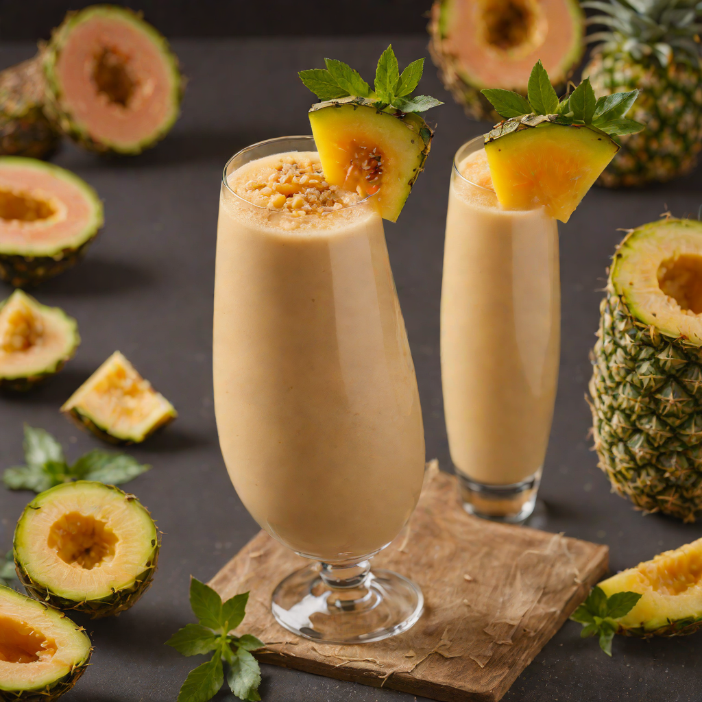 Tropical Papaya and Pineapple Smoothie