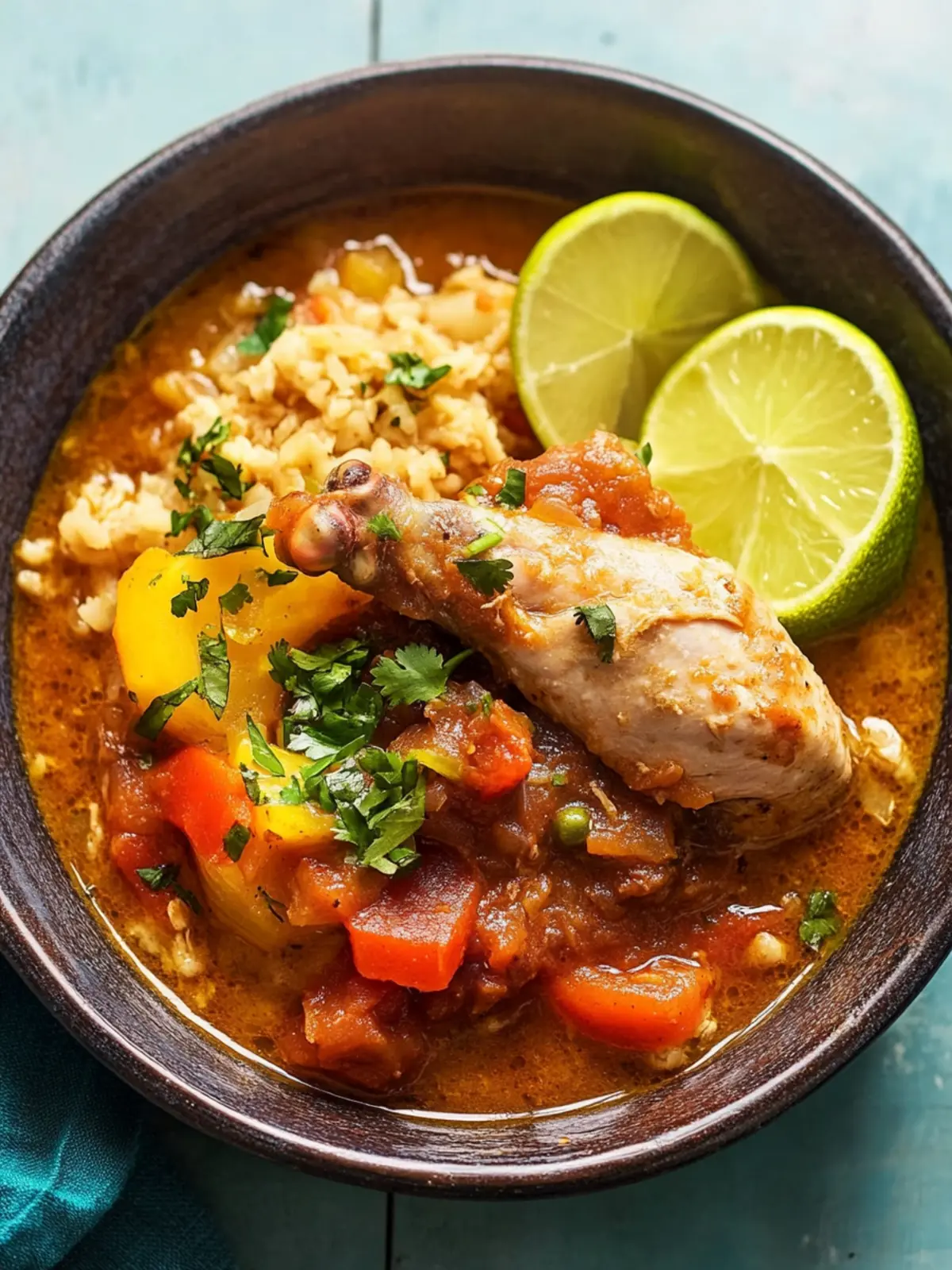 Ecuadorian Chicken Stew with Achiote and Vegetables