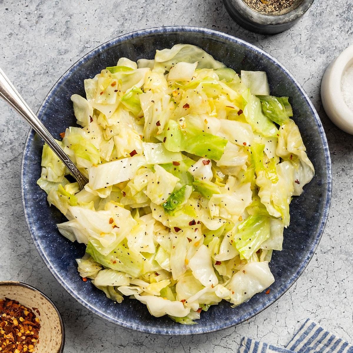 Sautéed Goan Cabbage Foogath with Mustard Seeds and Coconut