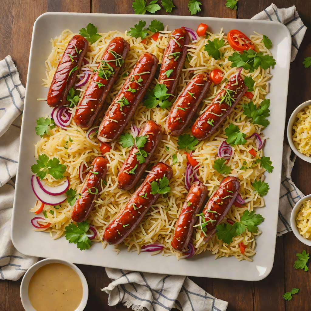 Smoked Bratwurst and Sauerkraut Sheet Pan Dinner