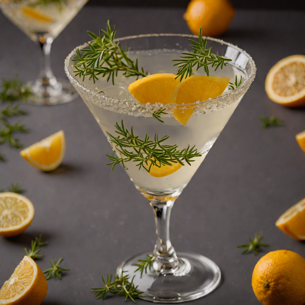 Citrus-Infused Gin Martini with Thyme