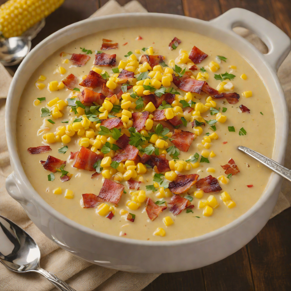 Oven-Roasted Corn and Bacon Chowder