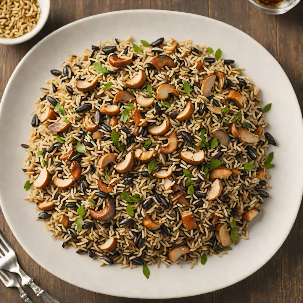 Rustic Wild Rice and Mushroom Pilaf