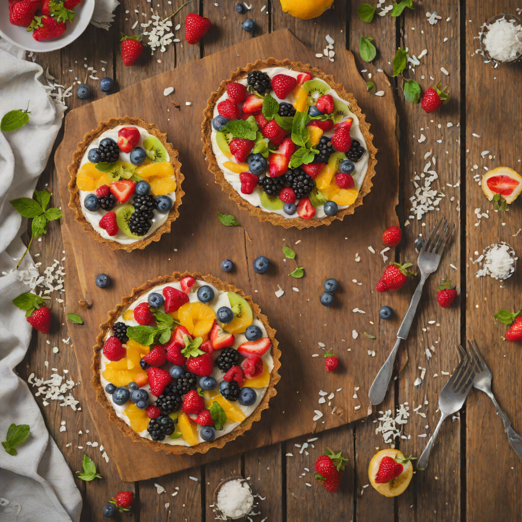 Gluten-Free No-Bake Fruit Tart with Coconut Crust