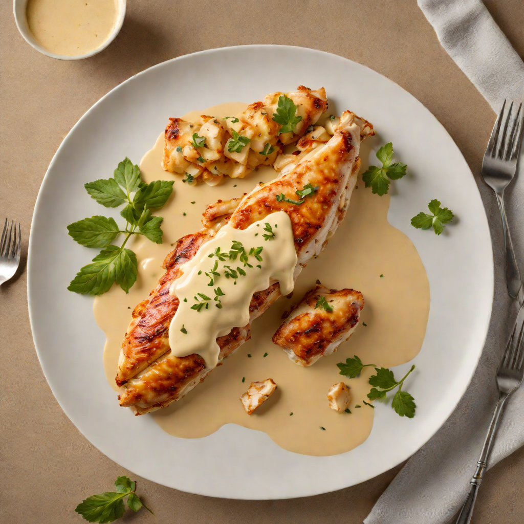 Pan-Seared Chicken with Paraguayan Chipa Cheese Sauce